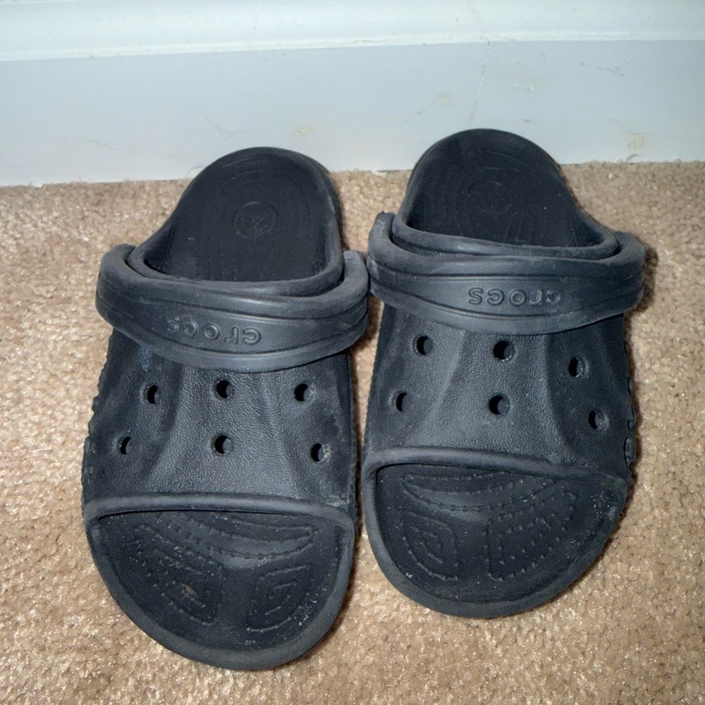 CROCS Kids Black Slip-On Clog Sandals